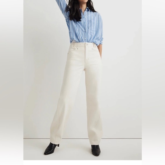 Madewell $128 Perfect Wide Leg Jean in Canvas Wash Size 29 - Picture 1 of 9
